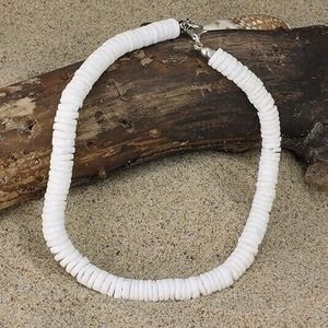 smoothe puka shell heishi anklet bracelet